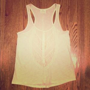 Pins & Needles women’s S cotton tank w/ lace panel
